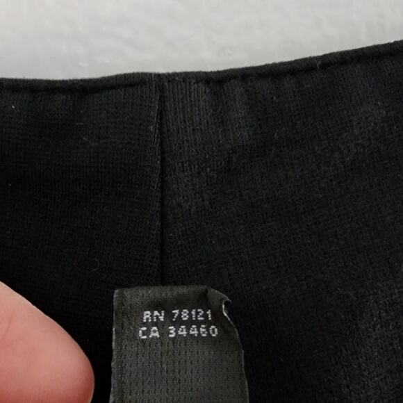 Eileen Fisher Rayon Nylon Stretch Wide Leg Ponte Pants Black Large - Picture 4 of 11